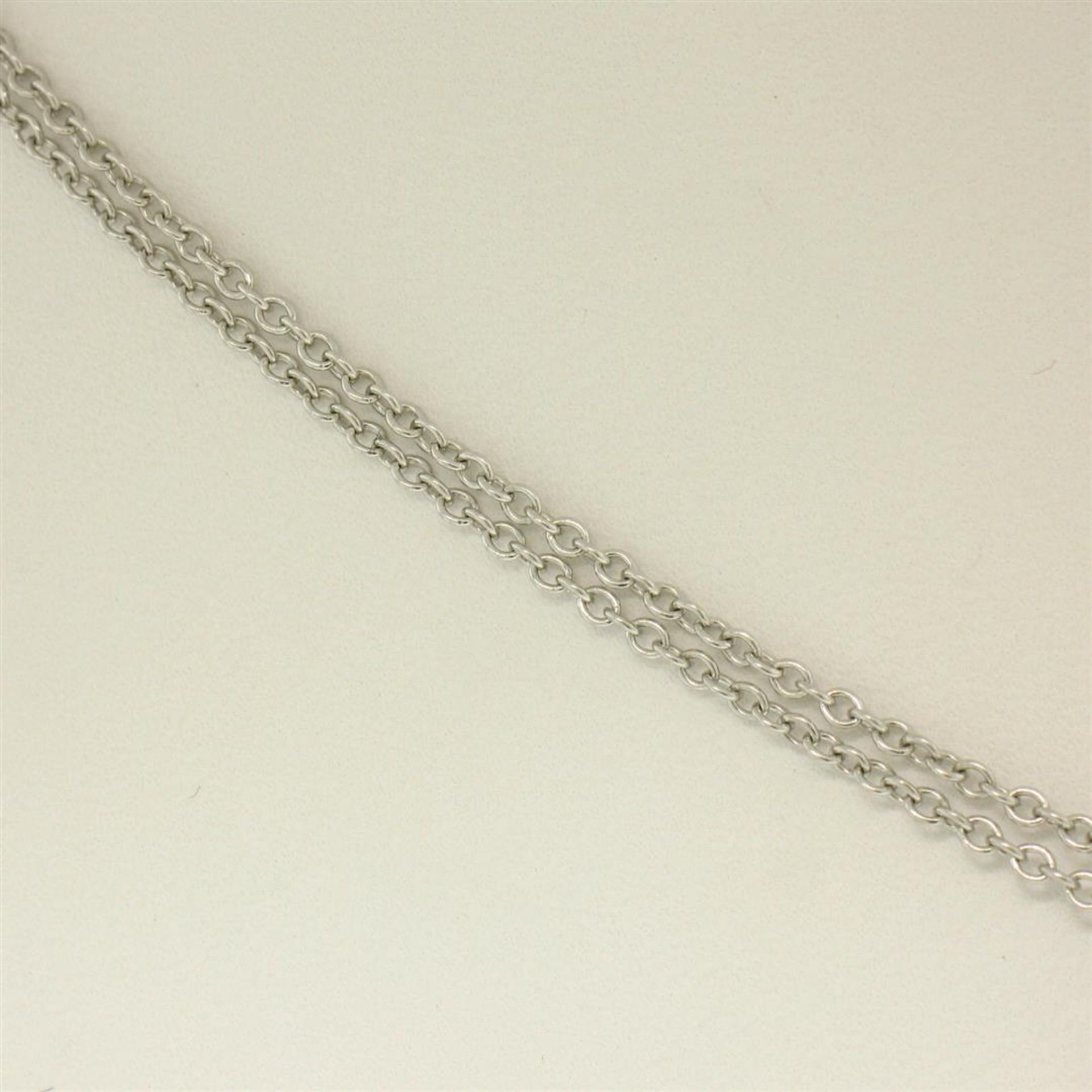 18K White Gold 1.15ctw F VS2 Diamond Cluster Star Double Cable Chain Necklace - Image 4 of 6