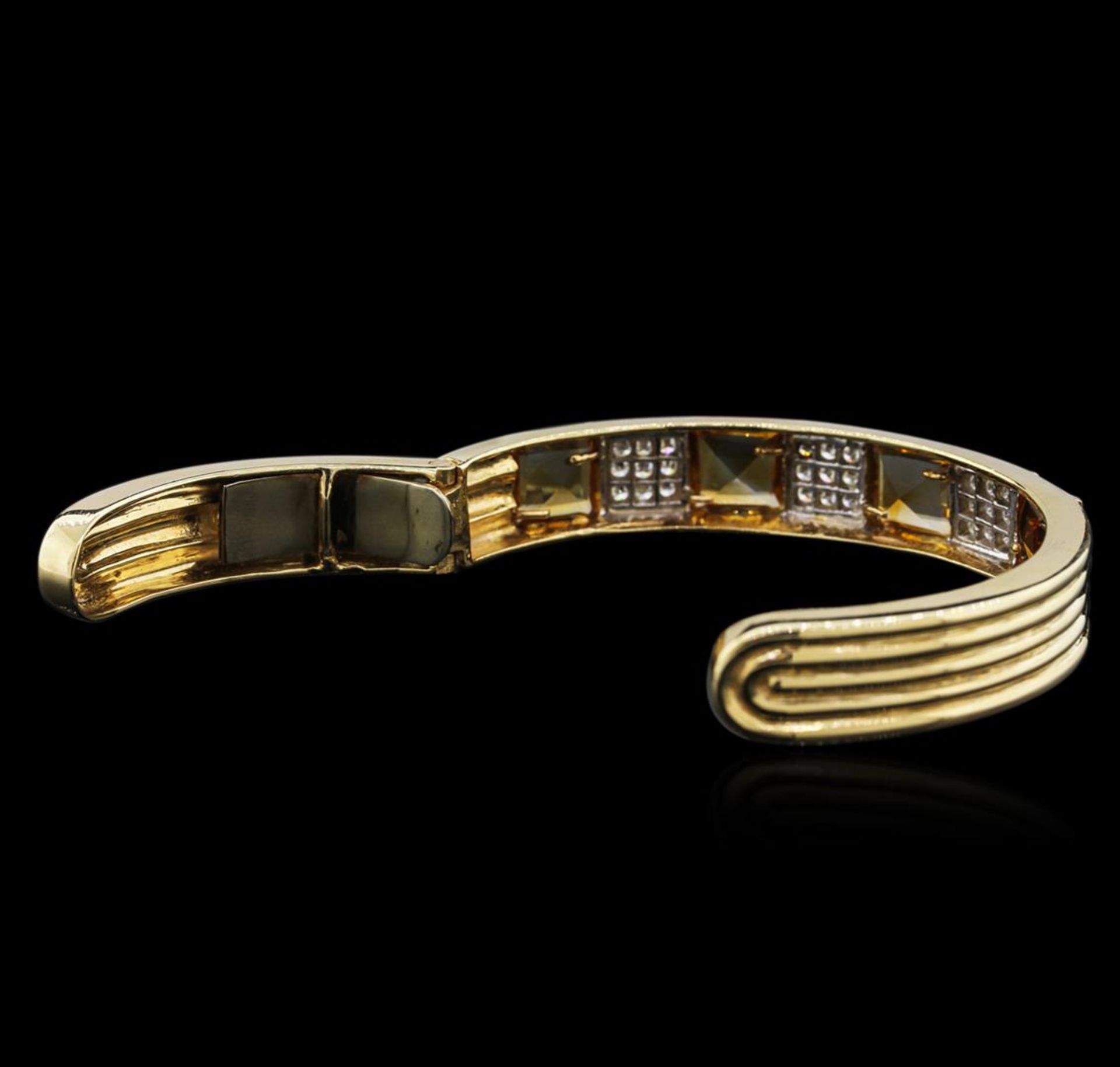 14KT Yellow Gold 10.16 ctw Citrine and Diamond Bracelet - Image 3 of 4