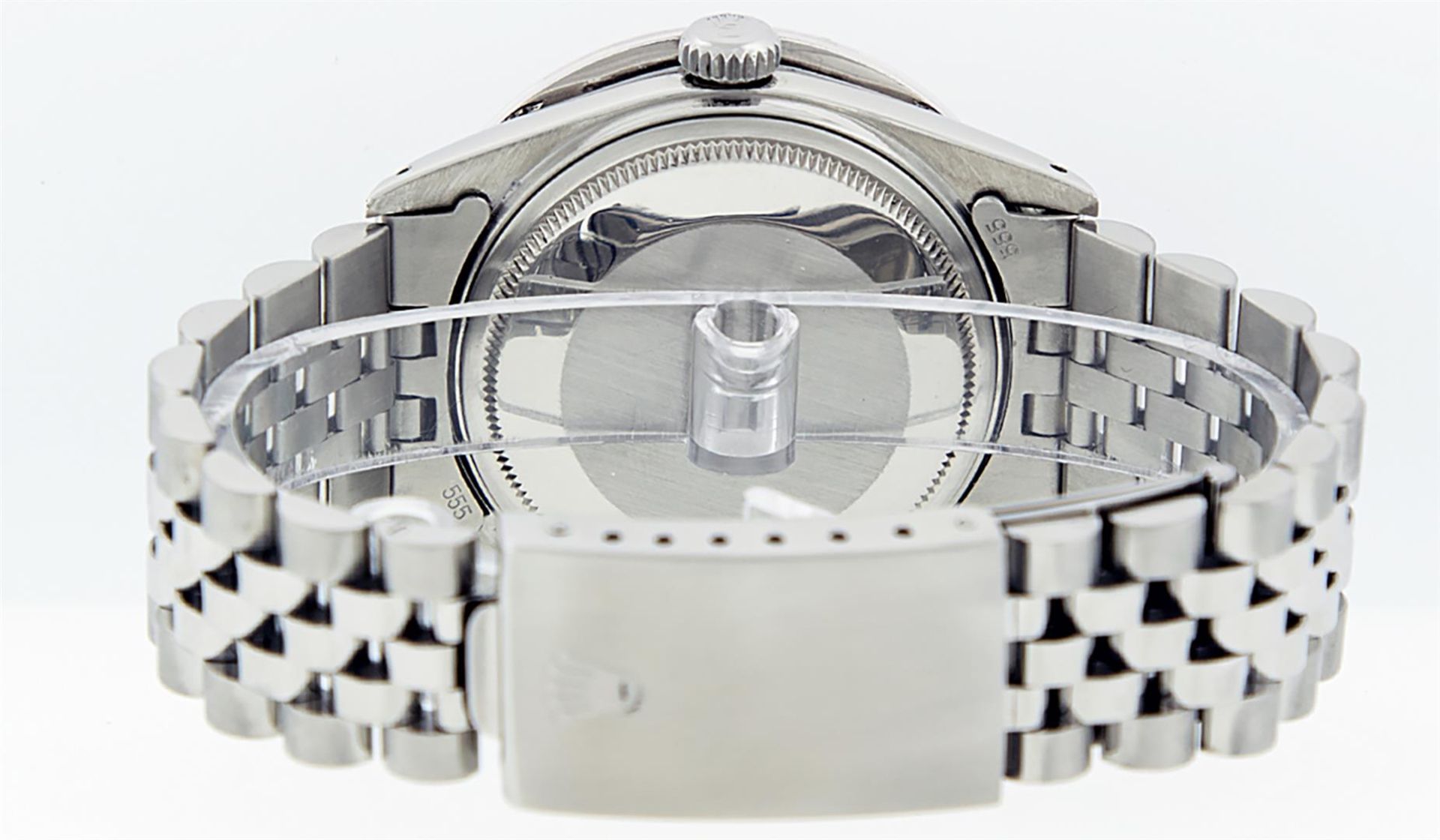 Rolex Mens Stainless Steel Meteorite 3ctw Diamond Datejust 36MM Wristwatch - Image 8 of 9