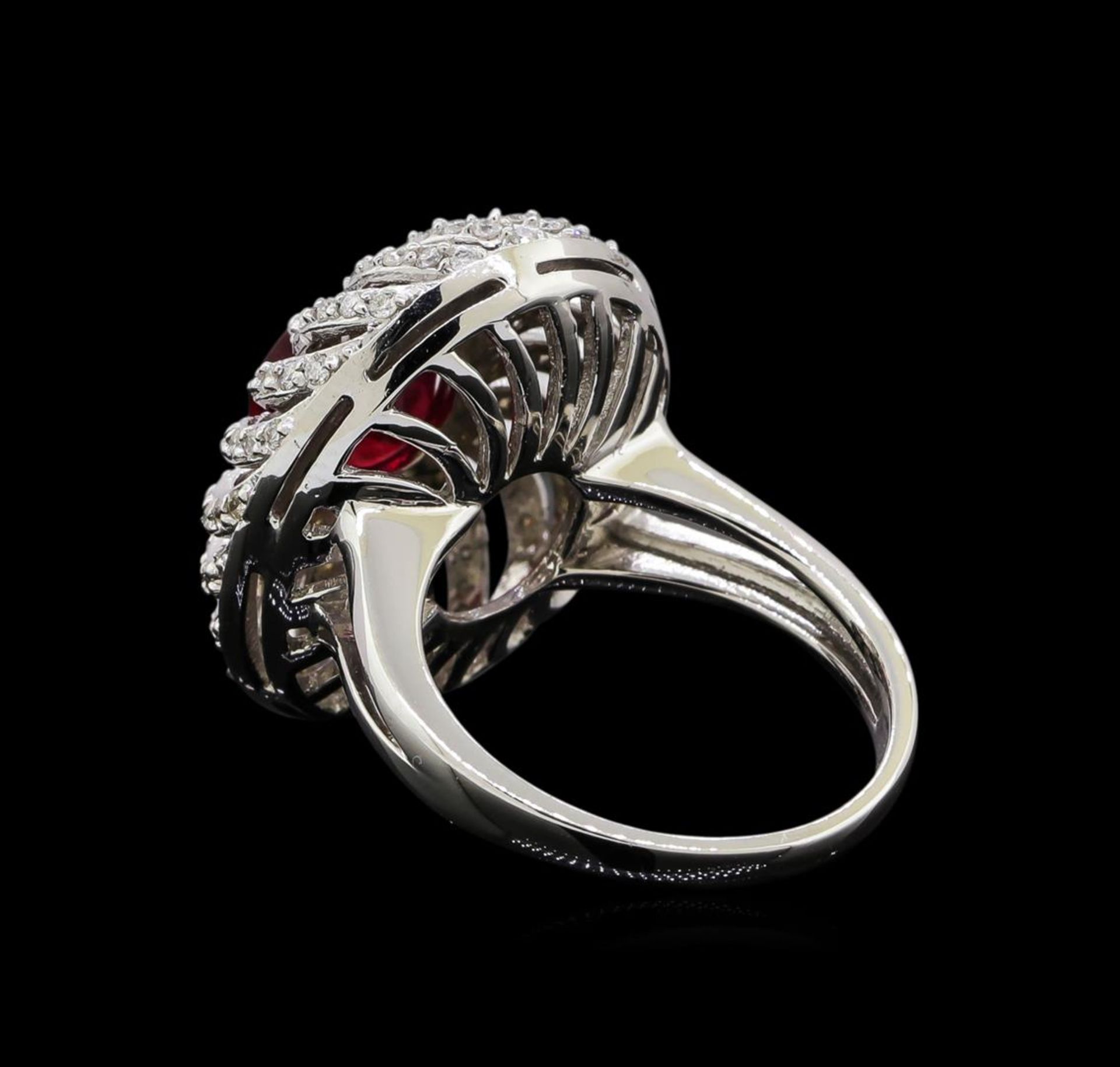 14KT White Gold 2.73 ctw Ruby and Diamond Ring - Image 3 of 5