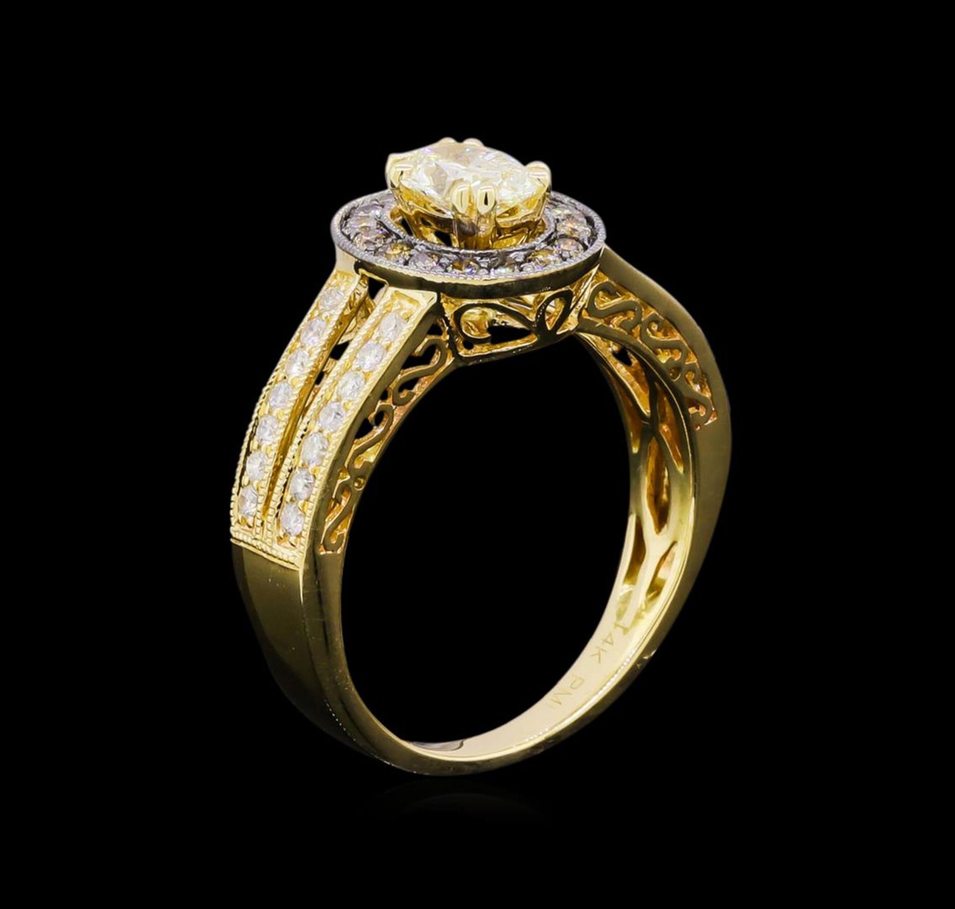 14KT Yellow Gold 0.95 ctw Diamond Unity Ring - Image 4 of 5