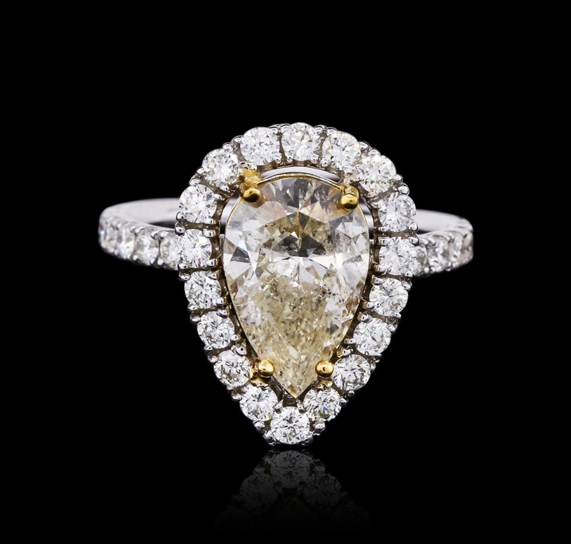 14KT White Gold 3.07 ctw I-1/L Diamond Ring - Image 2 of 3
