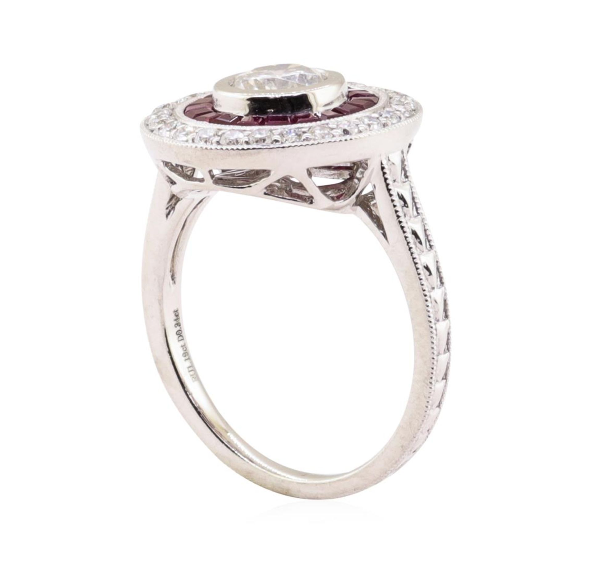 1.19ctw Ruby and Diamond Ring - Platinum - Image 4 of 5