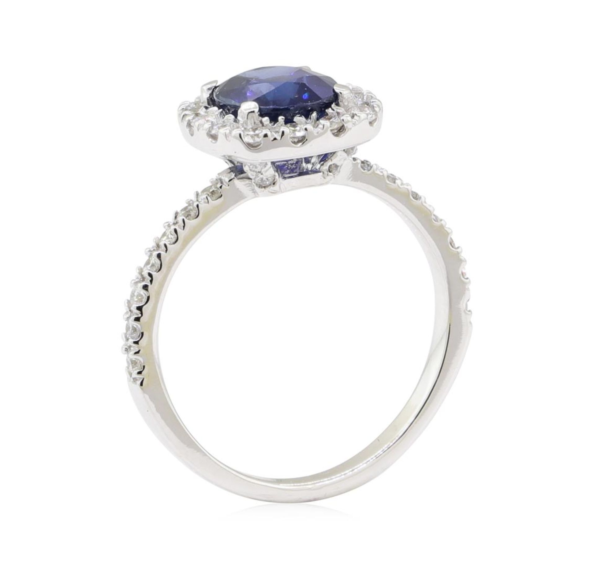 1.98 ctw Sapphire and Diamond Ring - 14KT White Gold - Image 4 of 5