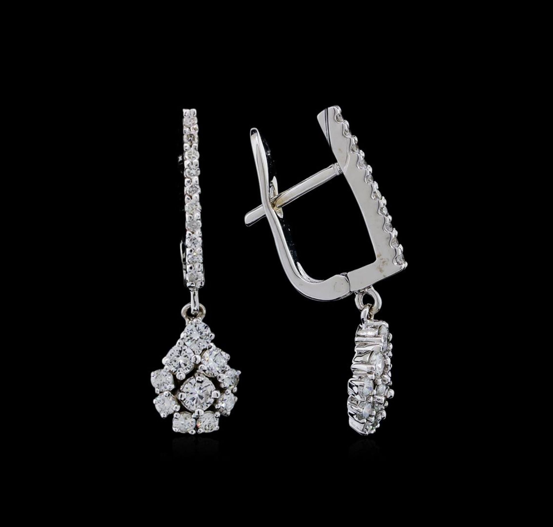 0.85 ctw Diamond Earrings - 14KT White Gold - Image 2 of 2