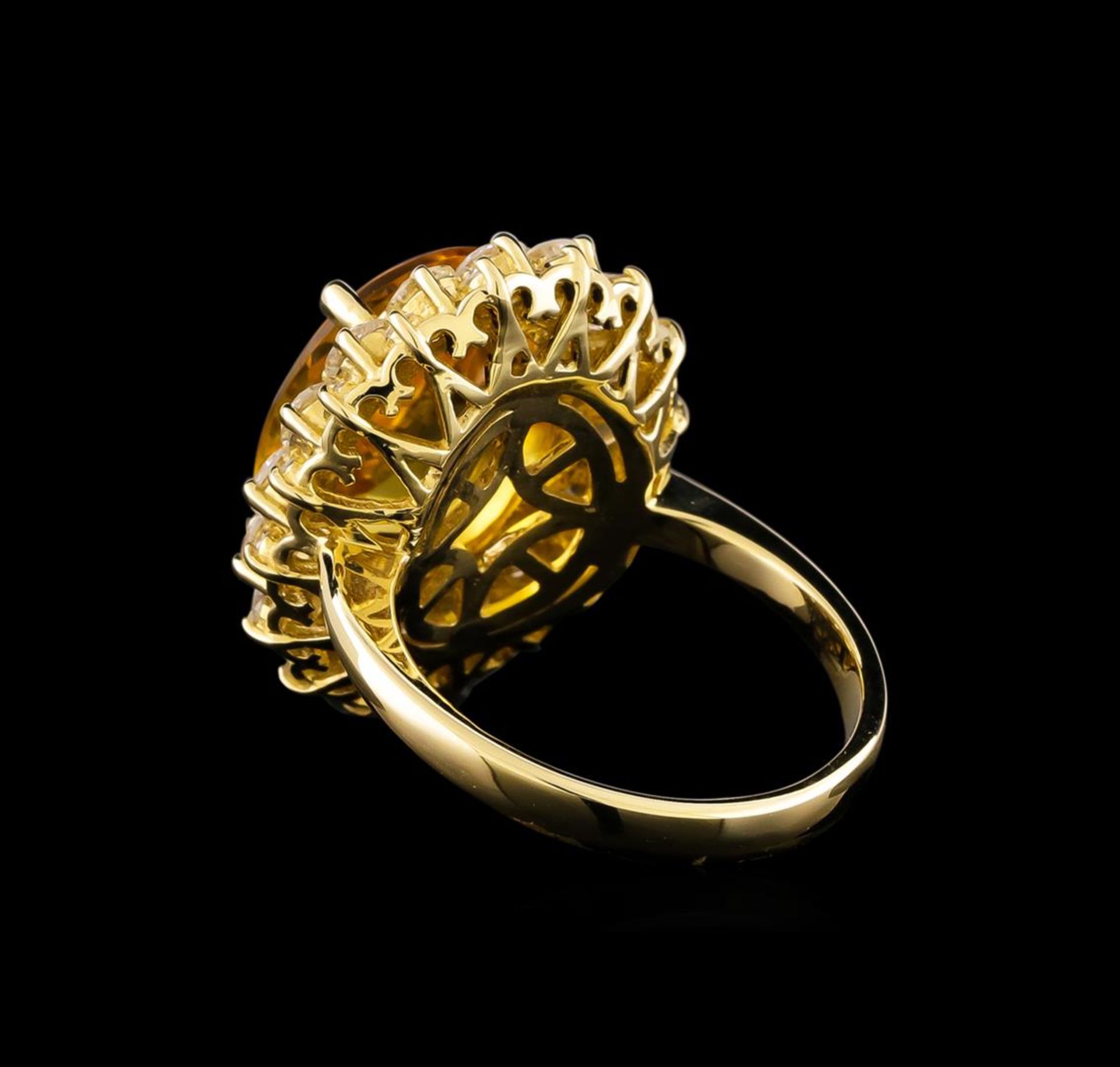 14KT Yellow Gold 6.17 ctw Citrine and Diamond Ring - Image 3 of 5