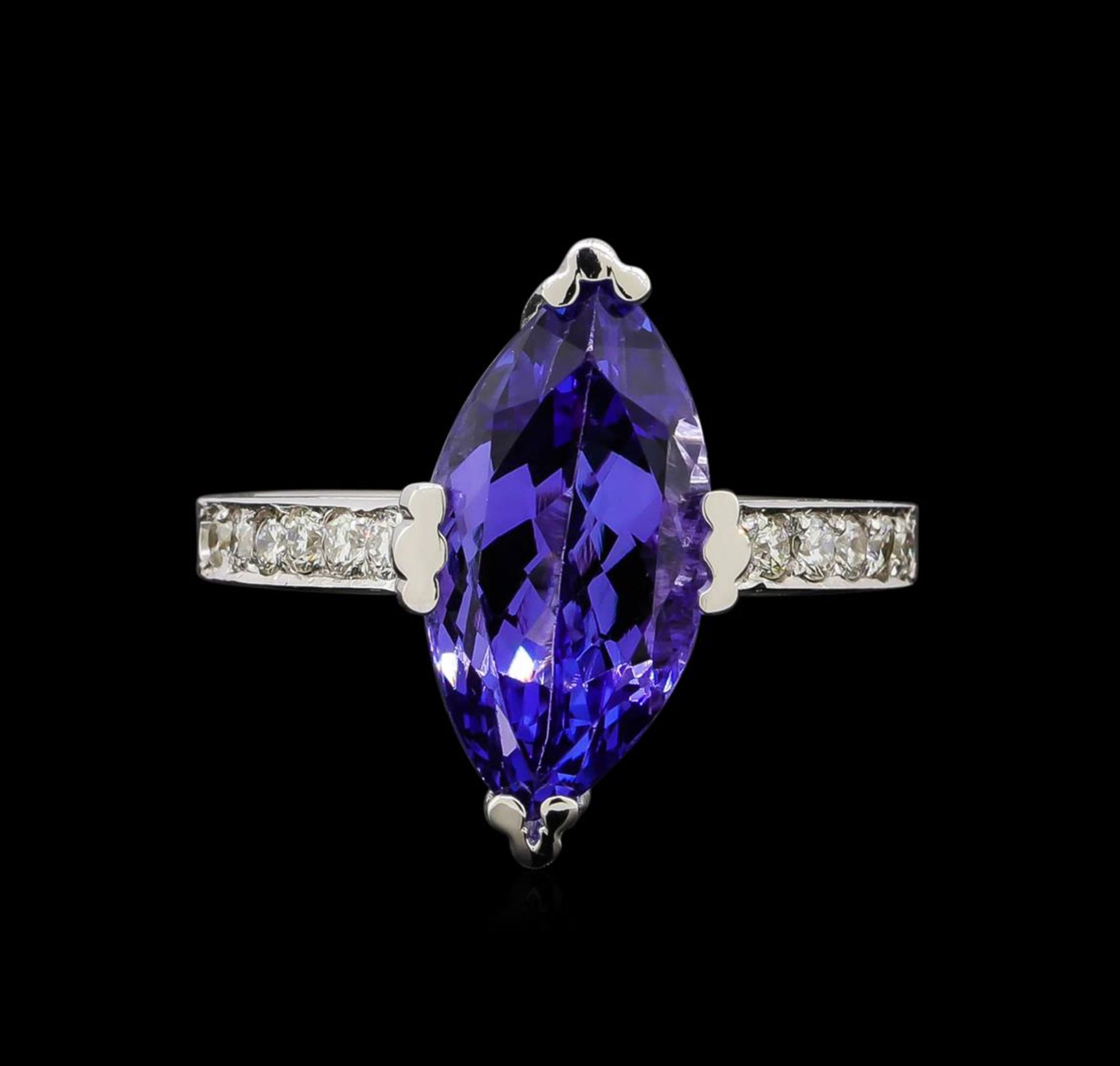 14KT White Gold 5.20 ctw Tanzanite and Diamond Ring - Image 2 of 5