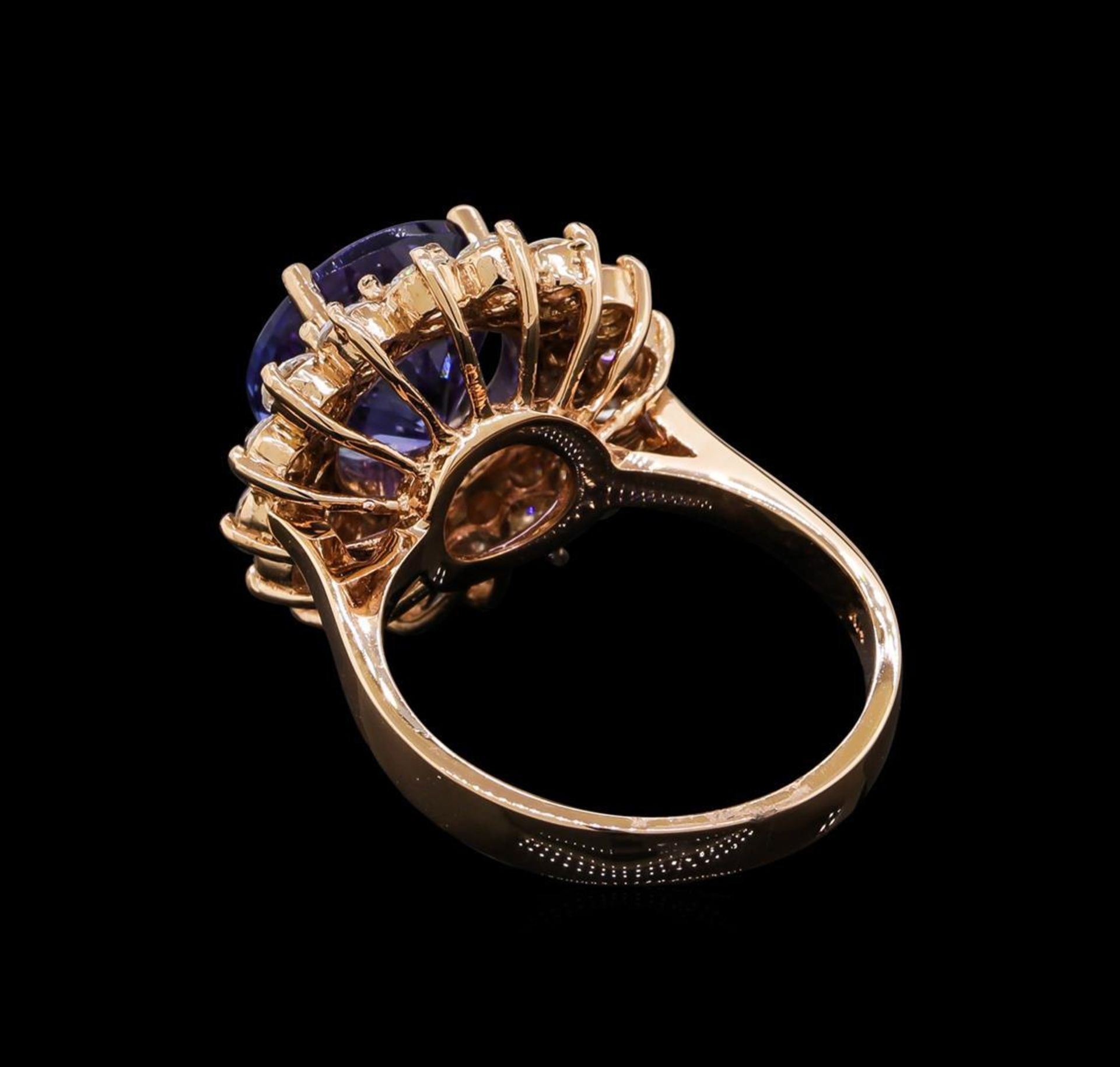 4.78 ctw Tanzanite and Diamond Ring - 14KT Rose Gold - Image 3 of 5