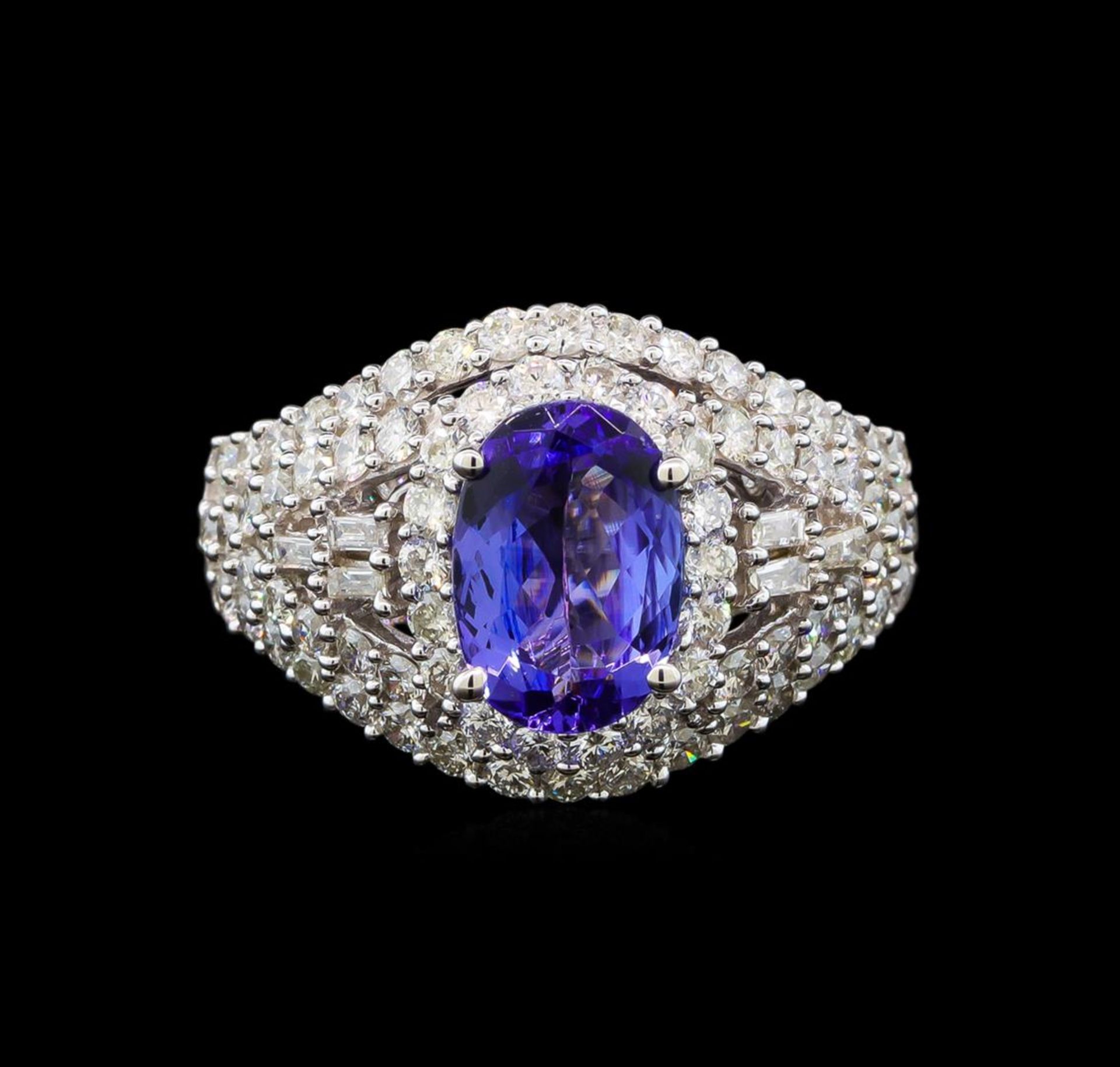 14KT White Gold 1.50 ctw Tanzanite and Diamond Ring - Image 2 of 5