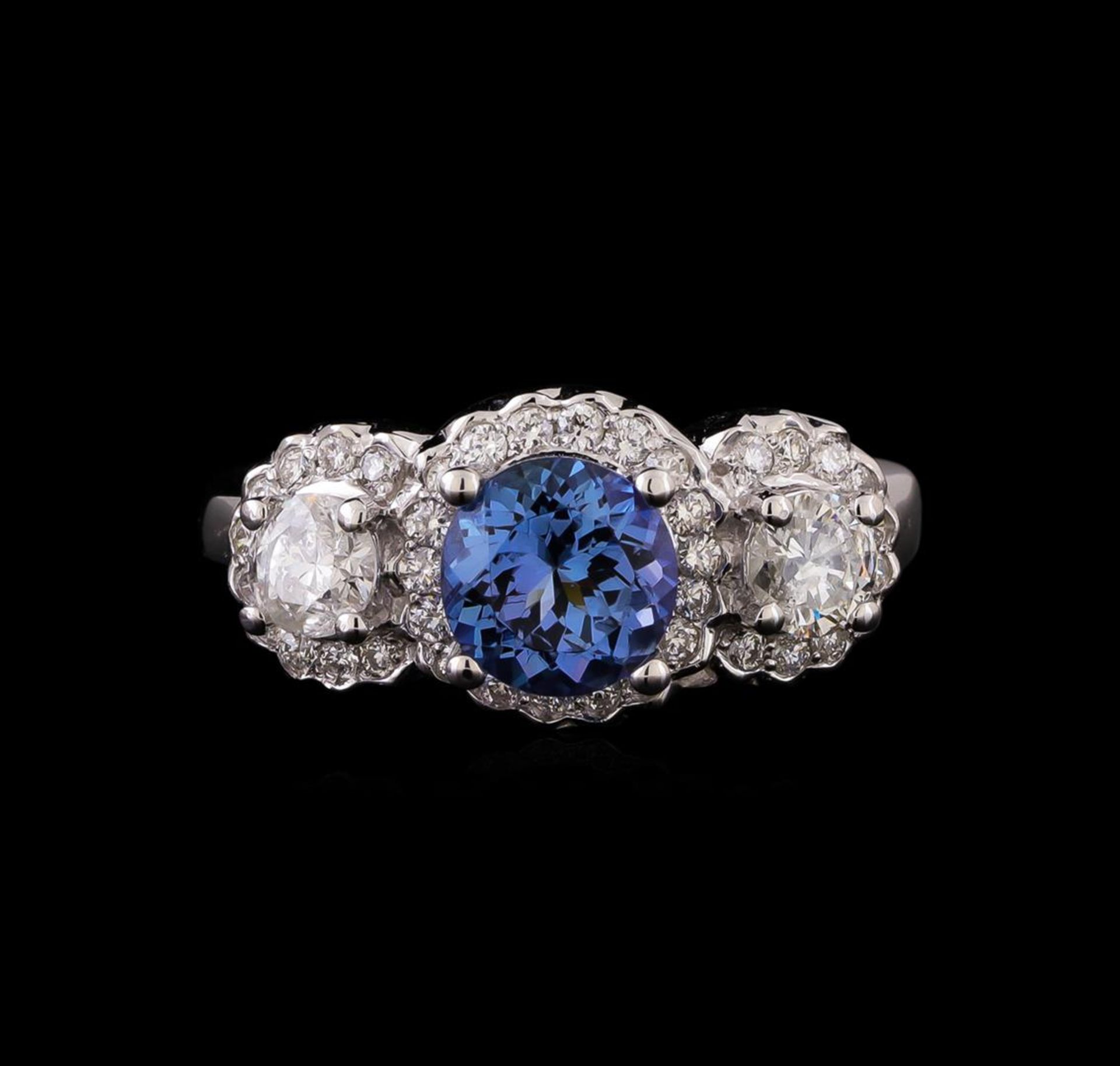 14KT White Gold 1.50 ctw Tanzanite and Diamond Ring - Image 2 of 5