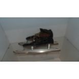 Black leather ice skates made in canada size 9
