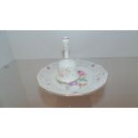 cruse&Co fine porcelain plate + Queensway bone china bell in excellent condition