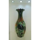 large hand painted pottery vase Japanese style 60cm