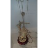Capo-Dimonte Lamp stand Florence 1983 Signed B.Meih A/F