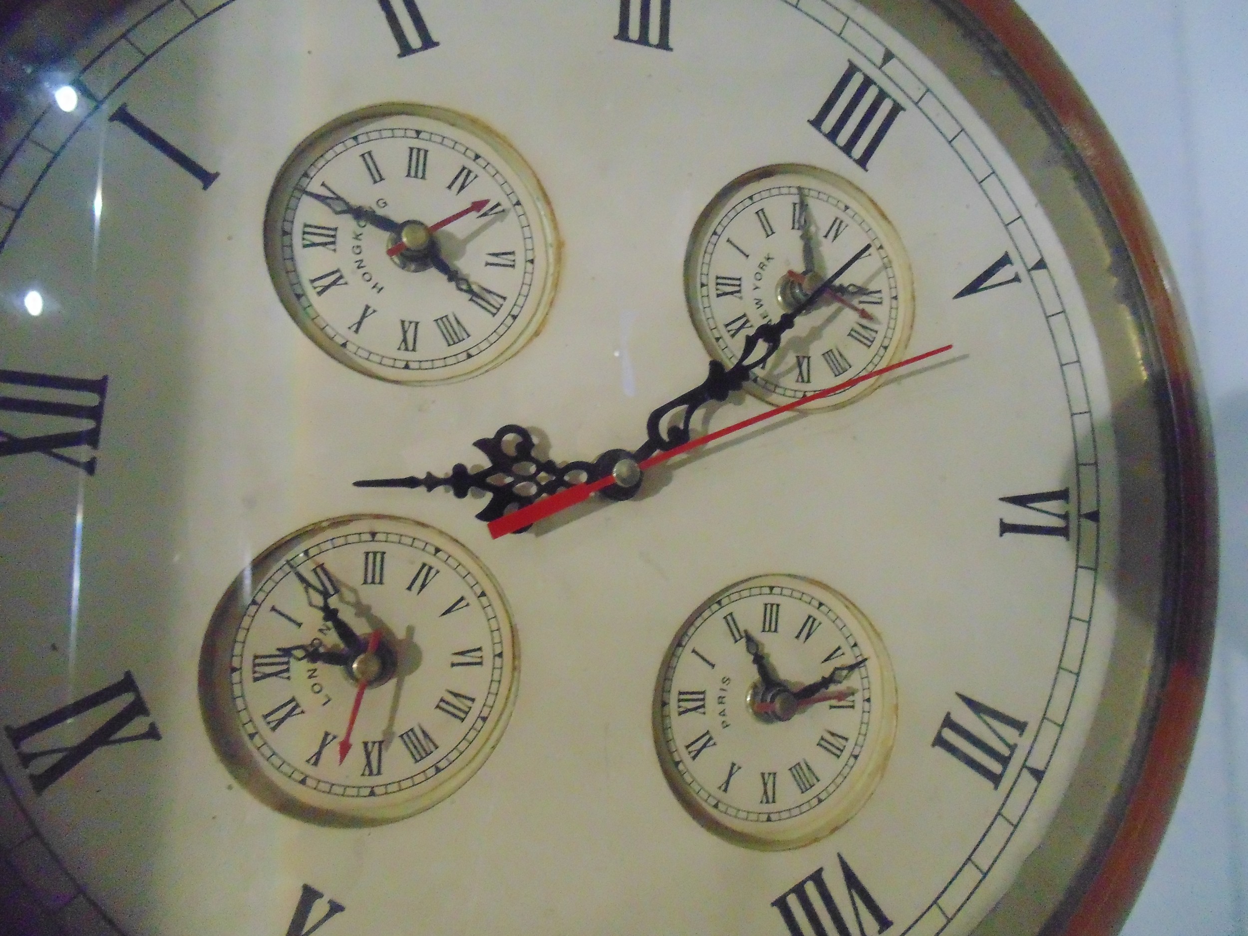 4 World time zone clock London,Paris,Hong-Kong,New York - Image 4 of 4