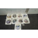 7 Royal worcester plates from the collection ''The Border collie''