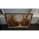 Framed oil on canvas signed silvana
