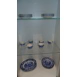 36 piece liberty blue dinning set in excellent condition (except 1 plate) comprising