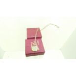 9ct gold heart shaped pendant and chain total weight 4 grams