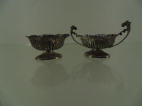 2 x Silver Preserve bowls Makers Name C.C Chester 1901