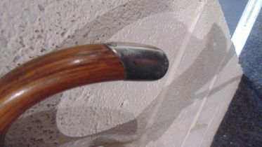 Hallmarked Silver topped cane walking stick