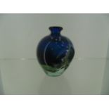 Blue Glass paperweight Vase