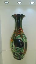 Large hand painted pottery vase Japanese style 60cm in height