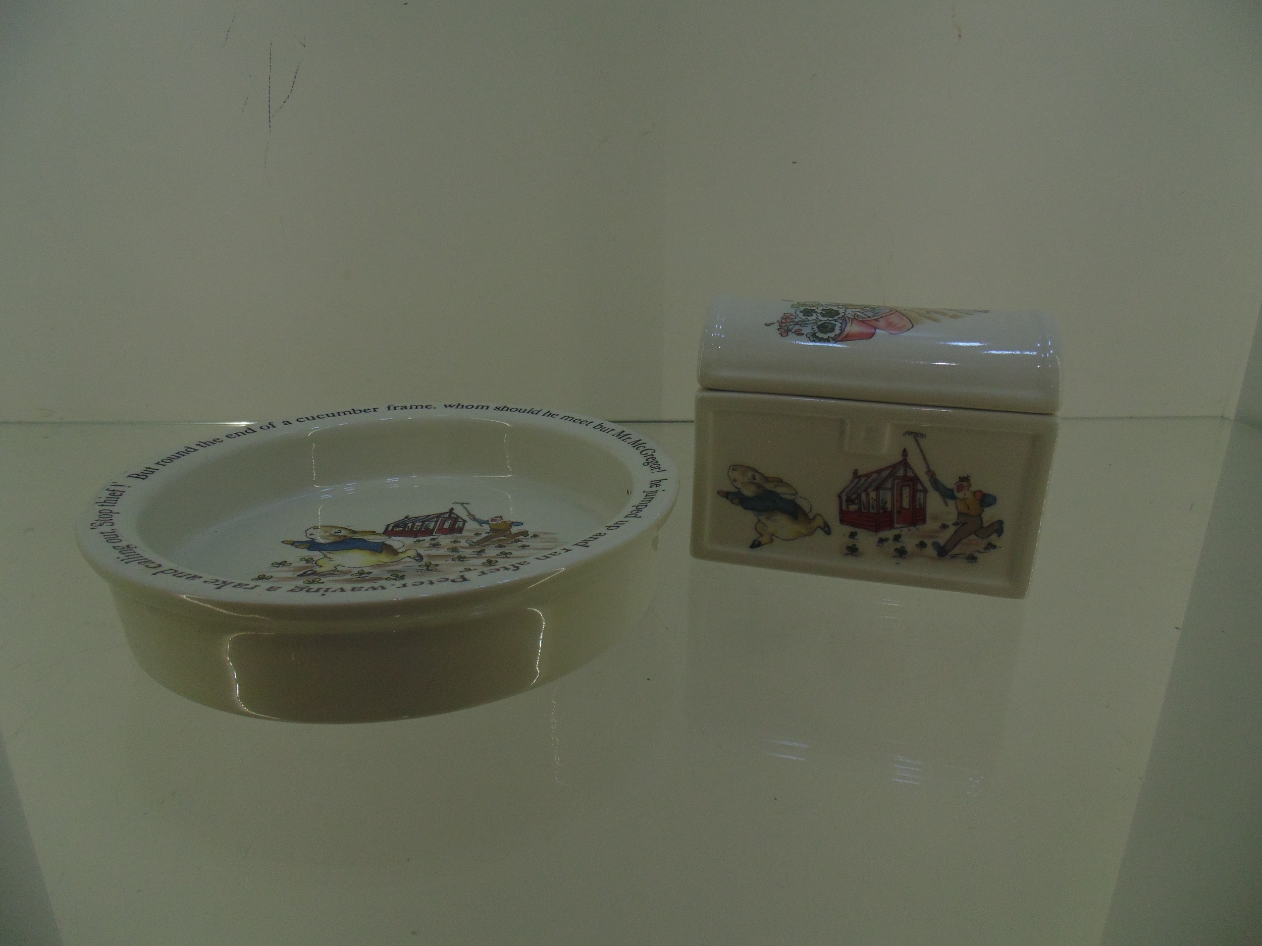 Wedgwood Peter Rabbit bowl & Jewellery chest