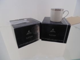 4 Royal Doulton platinum coffee cups