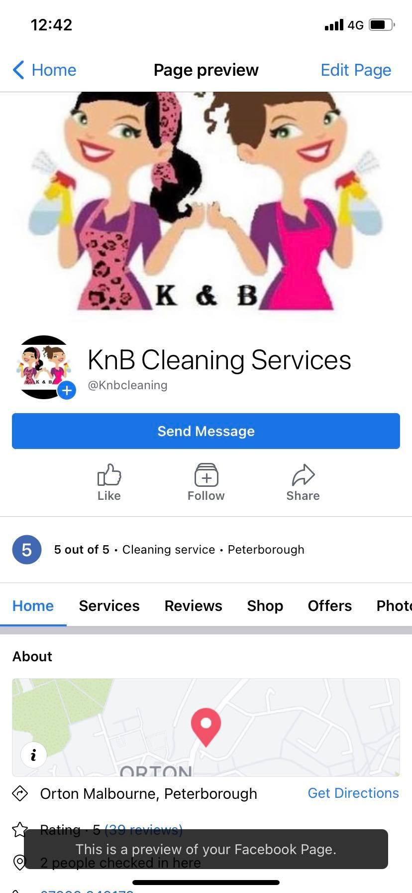 Full house clean donated by KnB cleaning