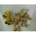 3 Vintage Teddy Bears
