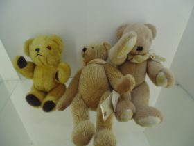 3 Vintage Teddy Bears