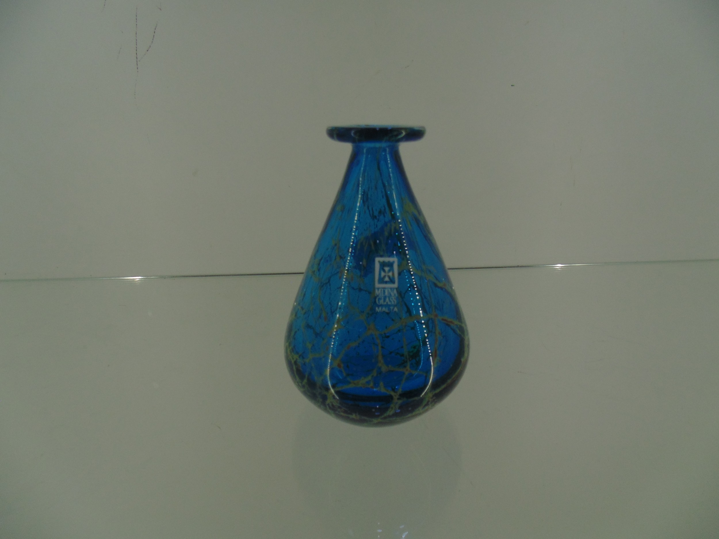 Medina blue glass vase