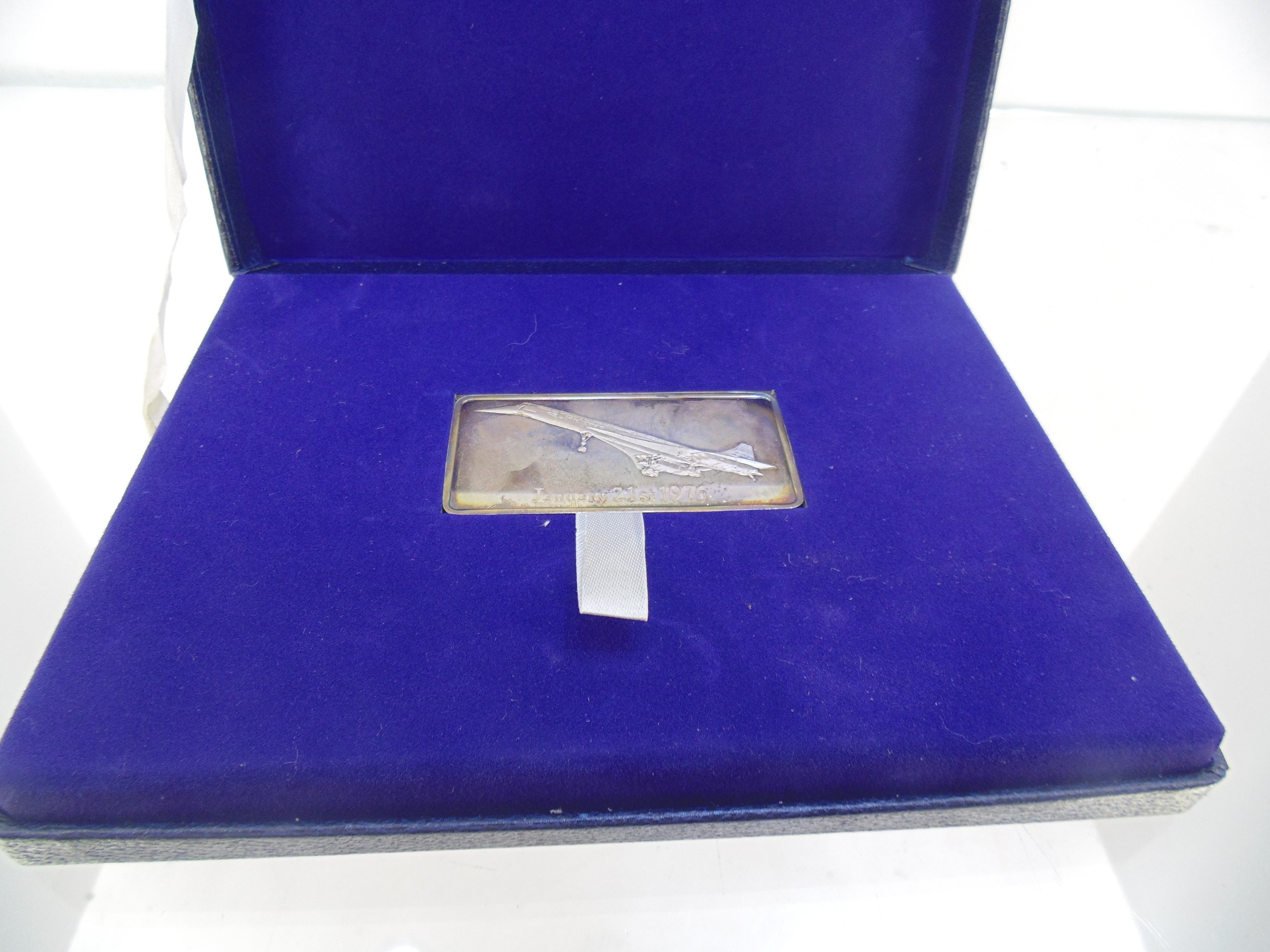 Silver Ingot super sonic travel 1976 With Daily Mail Newspaper Concords first flight - Image 2 of 3