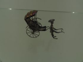 Silver Rickshaw Figurine