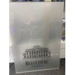 Large Belvedere vodka perspex sign