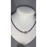 silver \leather pandora necklace