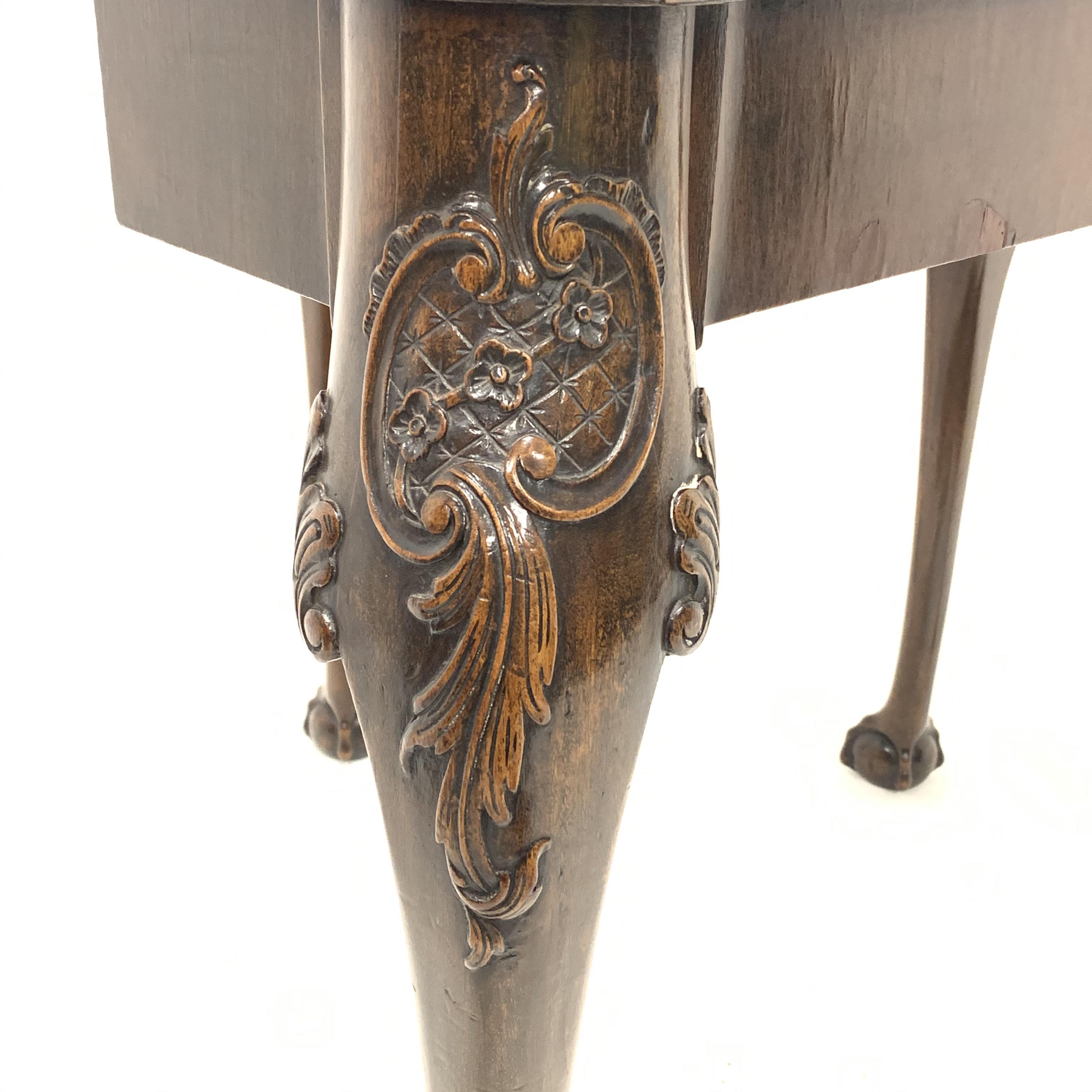 Early 20th century mahogany Georgian style games table - Image 5 of 5