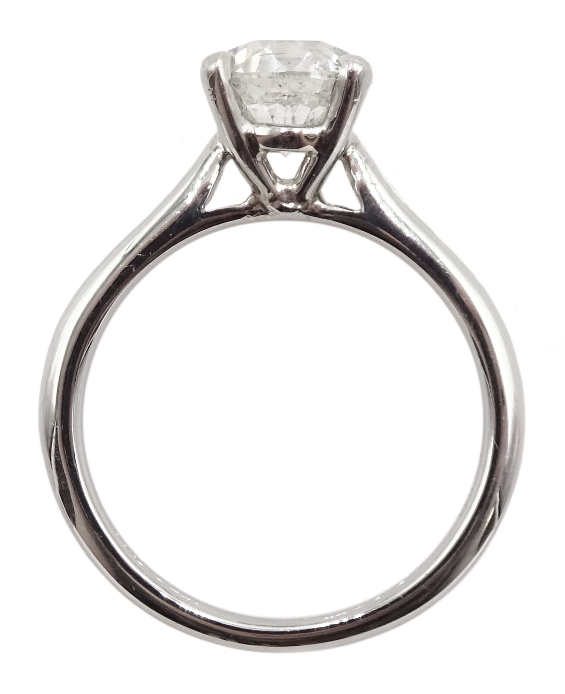 Platinum single stone diamond ring - Image 5 of 6