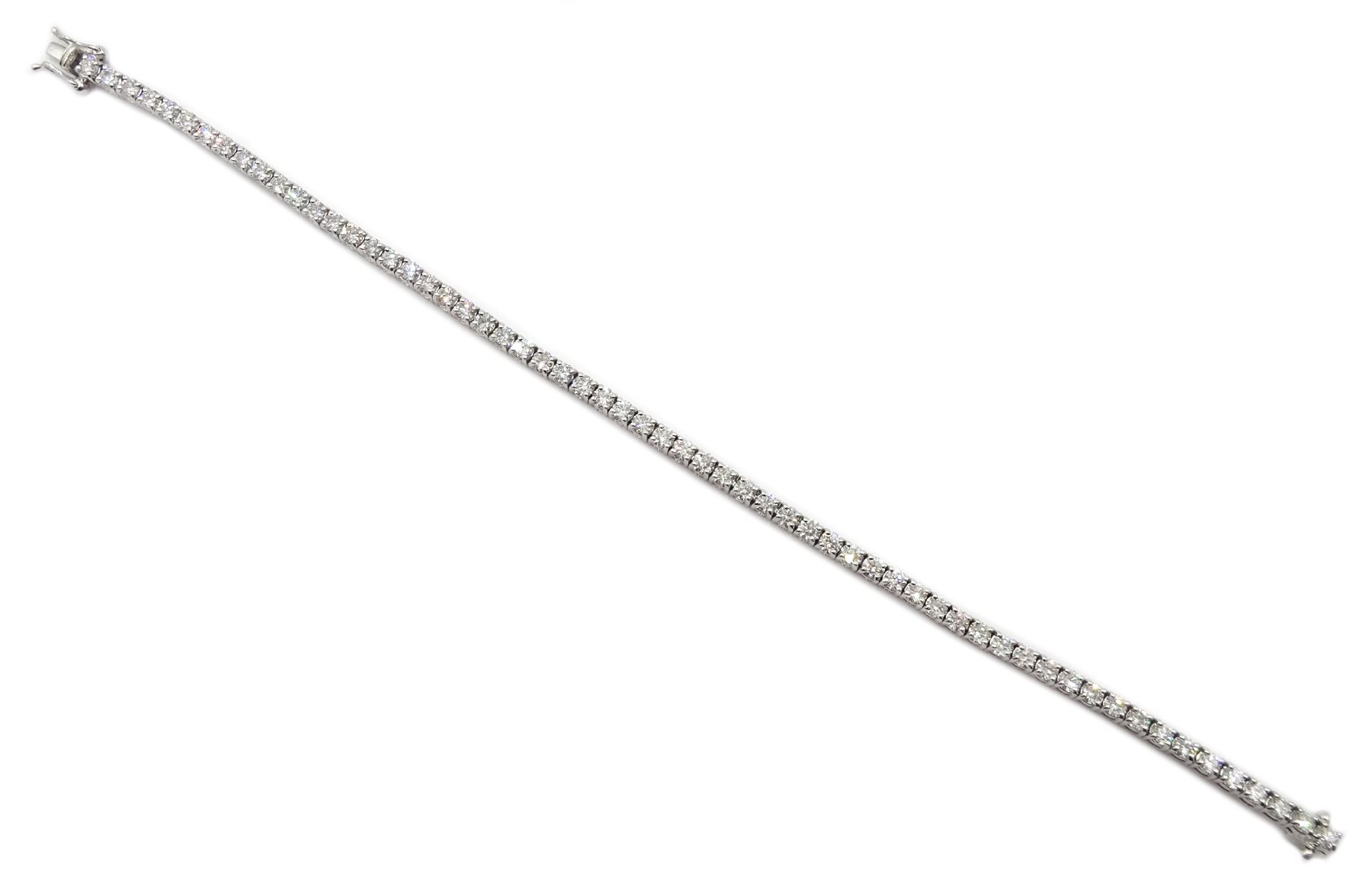 18ct white gold diamond line bracelet - Image 3 of 5