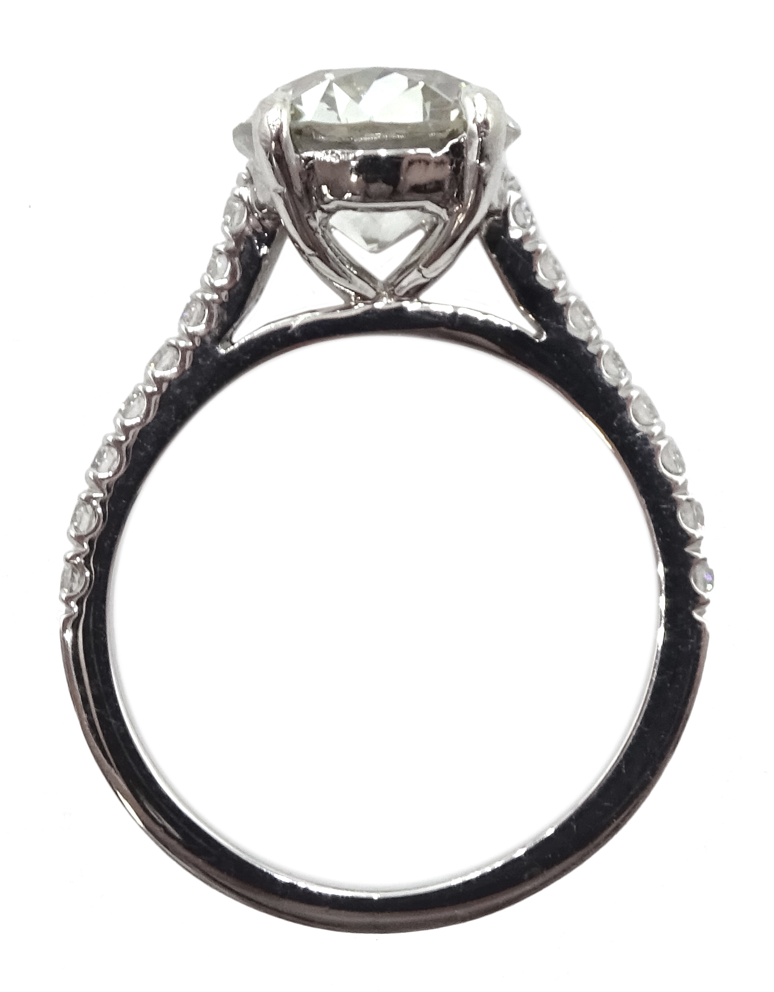 Platinum old cut diamond solitaire ring - Image 7 of 9