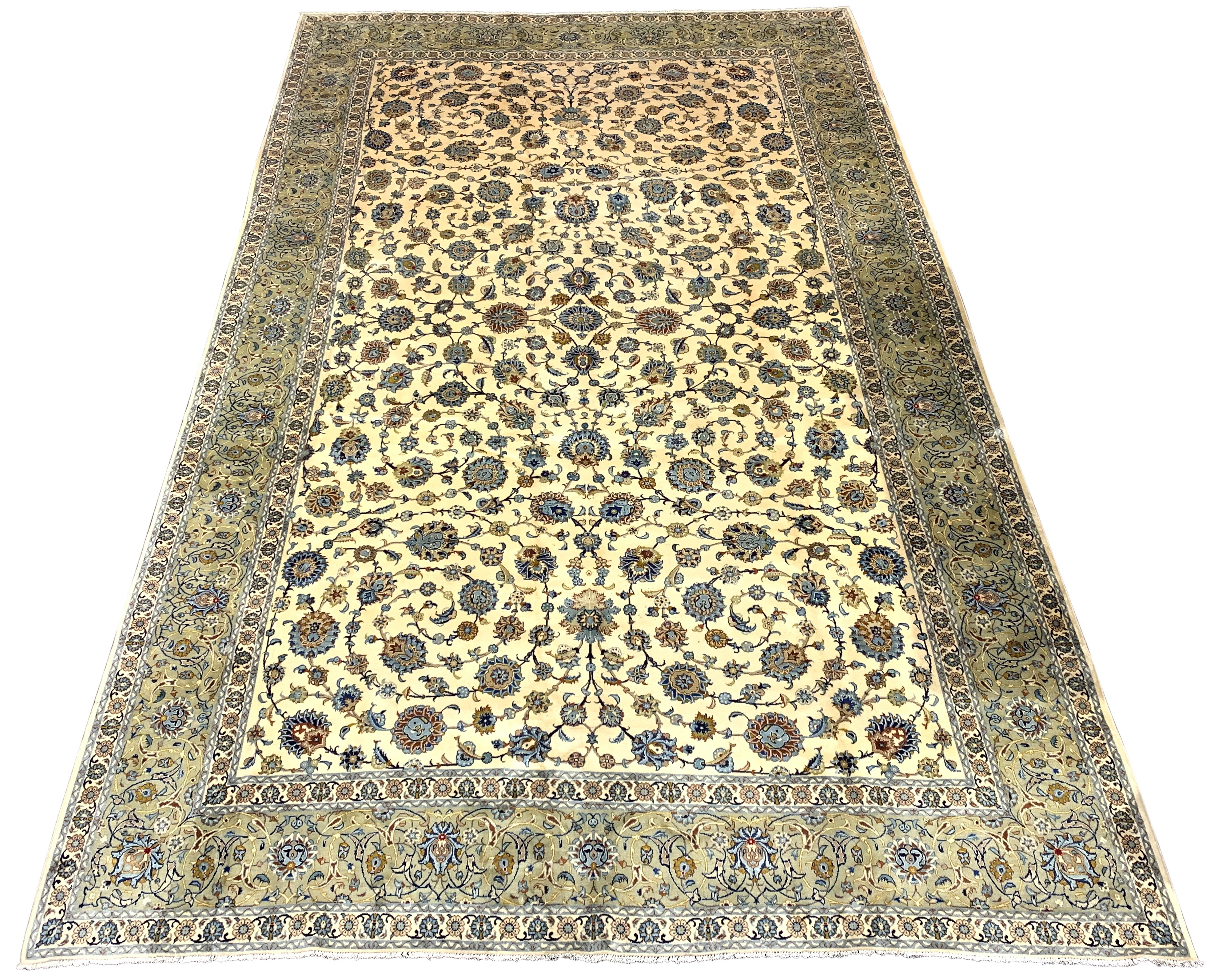 Large Persian Kashan carpet