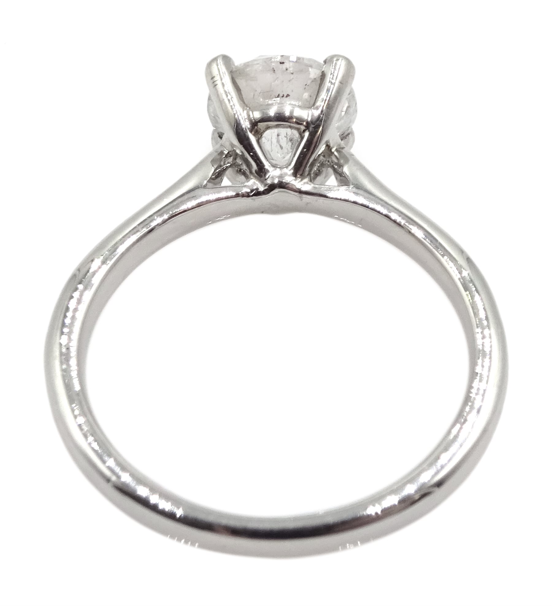 Platinum single stone diamond ring - Image 6 of 6