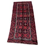 Turkman red and blue ground rug