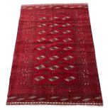 Turkman Bokhara red ground rug