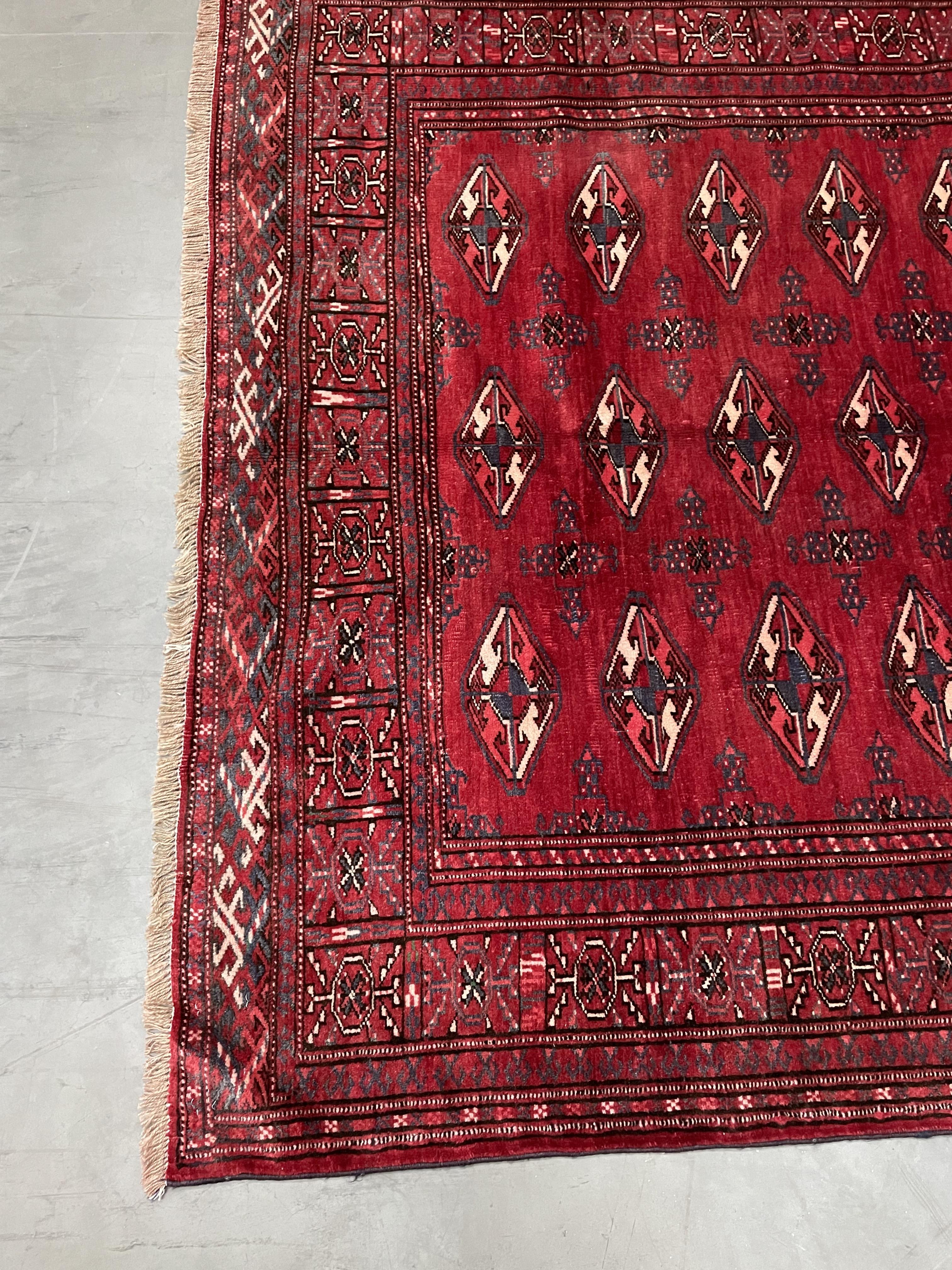 Turkman Bokhara rug - Image 3 of 5