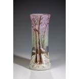 Vase mit Winterlandschaft