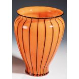 Vase ''Orange mit schwarzen Streifen Ausf. 157''