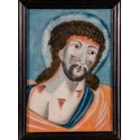 Hinterglasbild ''Ecce homo'' (leidender Christus)