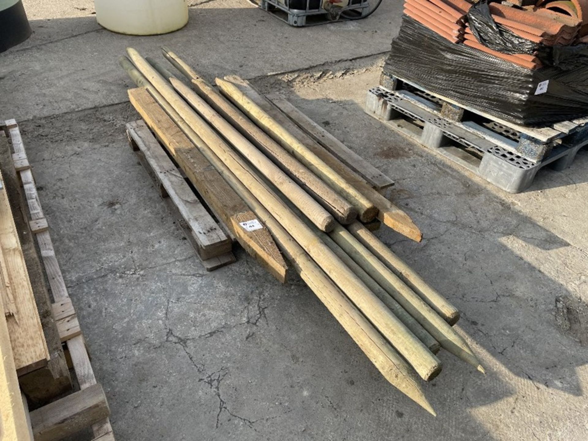 Qty Wooden fence posts